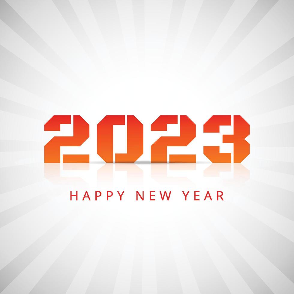 contento nuovo anno 2023 celebrazione carta sfondo vettore
