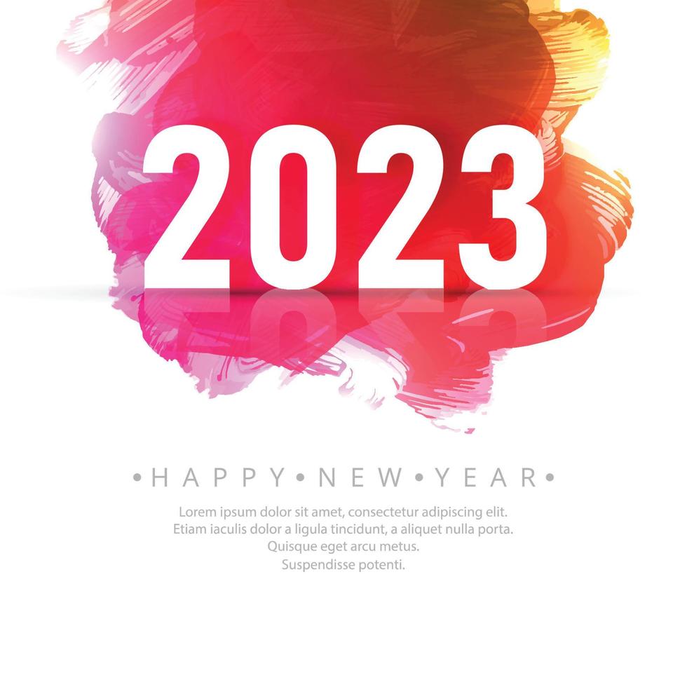 contento nuovo anno 2023 celebrazione carta sfondo vettore