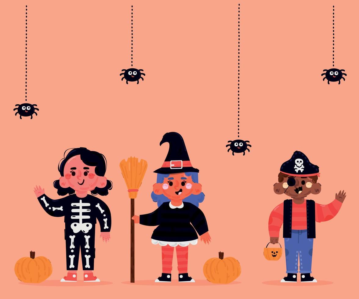 Halloween bambini collezione vettore