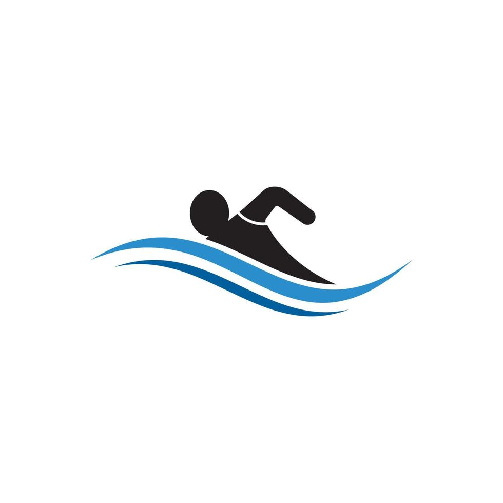 illustrazione di disegno dell'icona di vettore di sport di nuoto