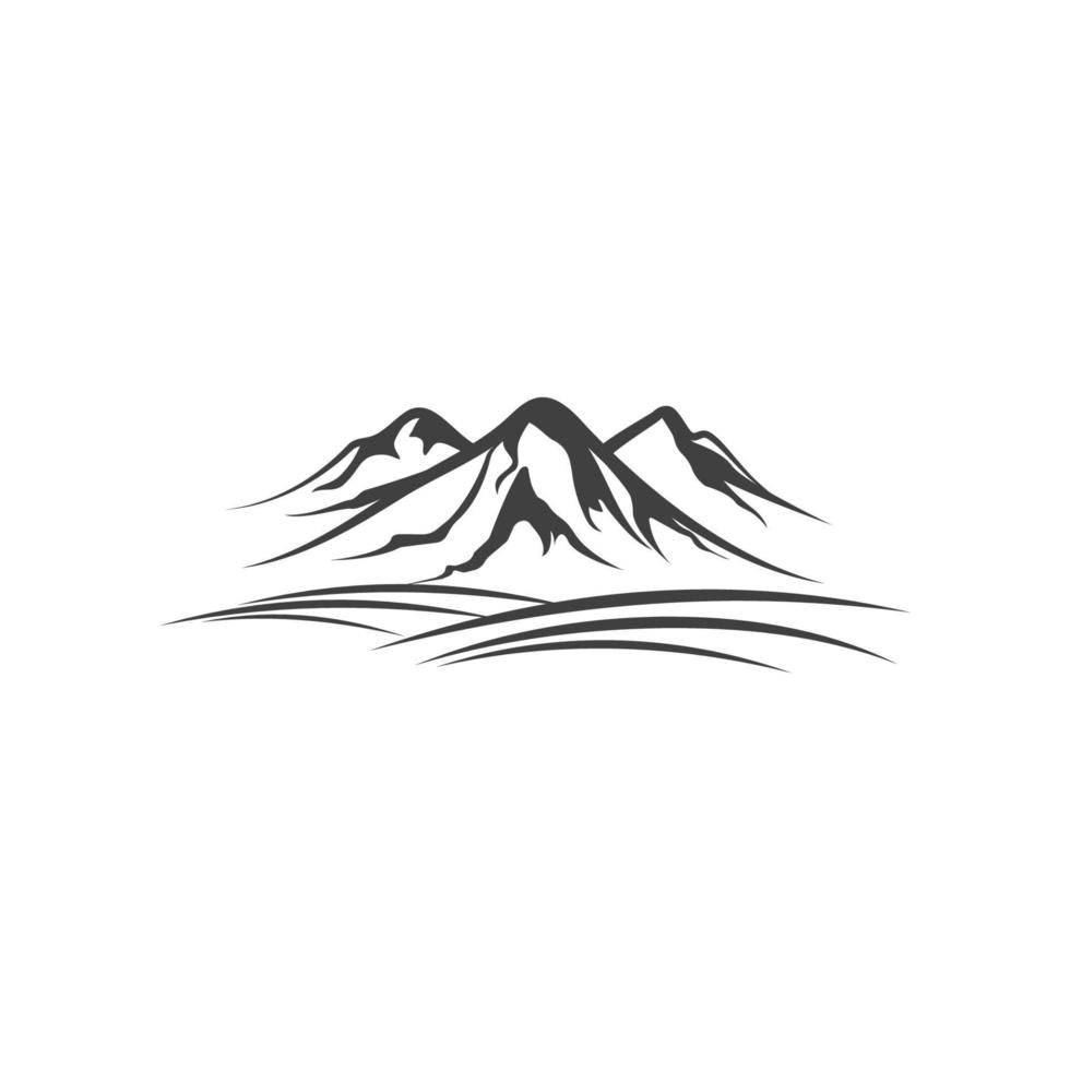 logo icona di montagna vettore