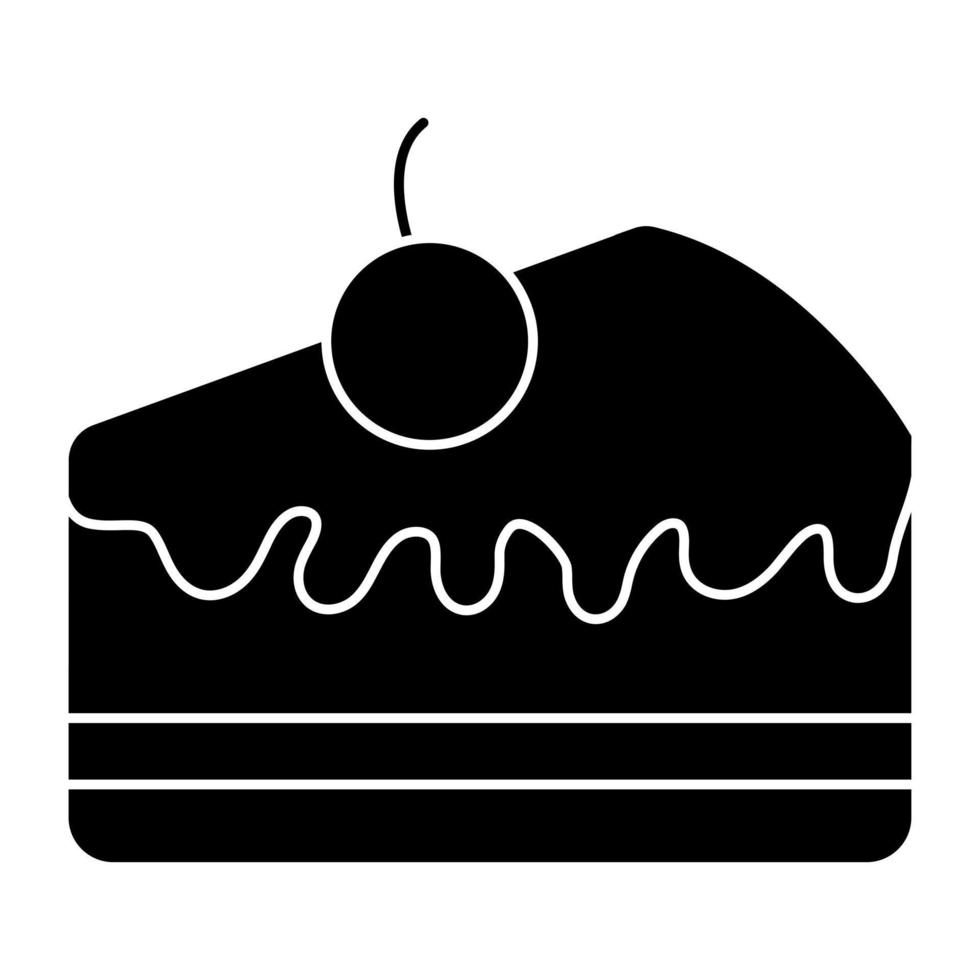 un' Perfetto design icona di torta fetta vettore