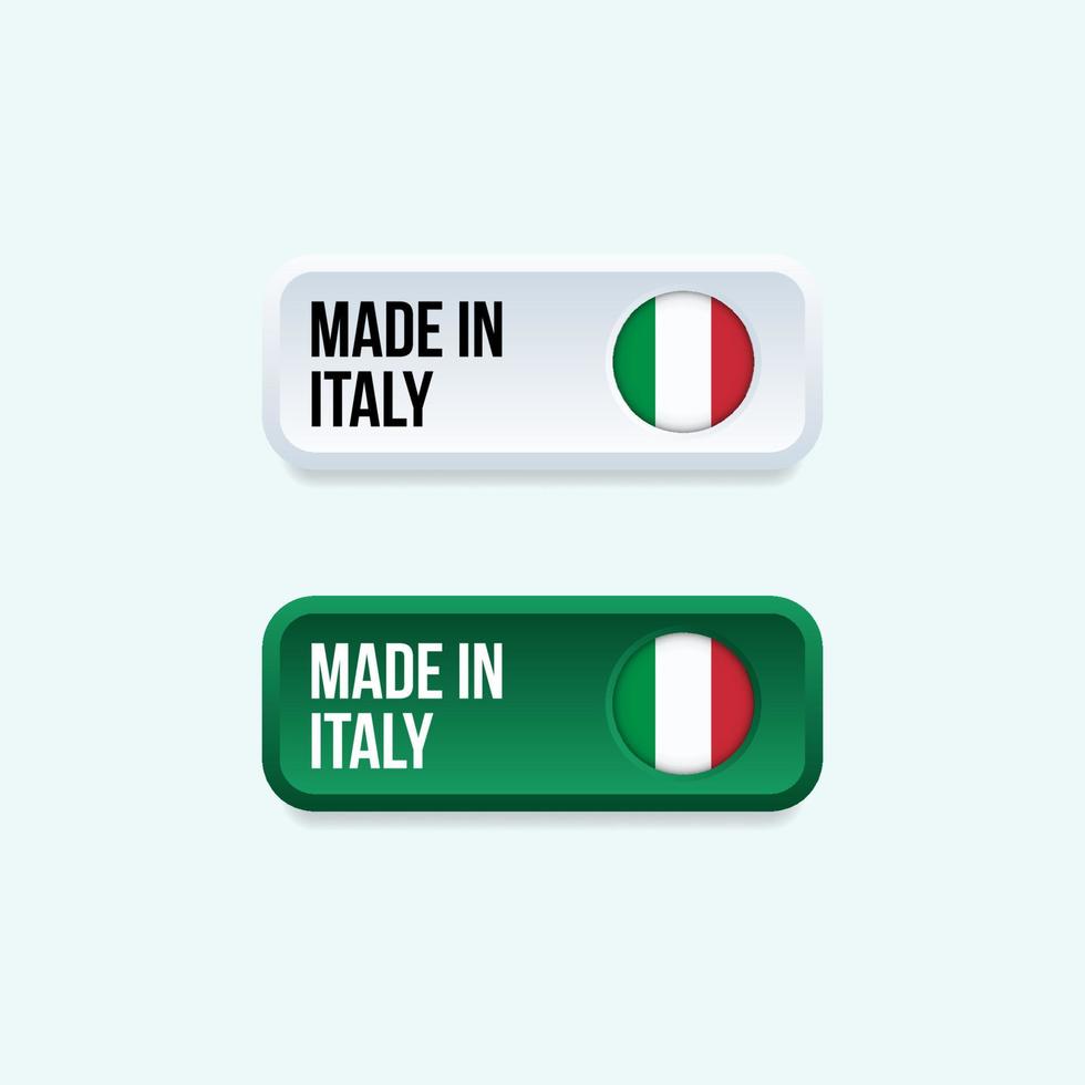 fatto nel Italia etichetta per Prodotto confezione vettore