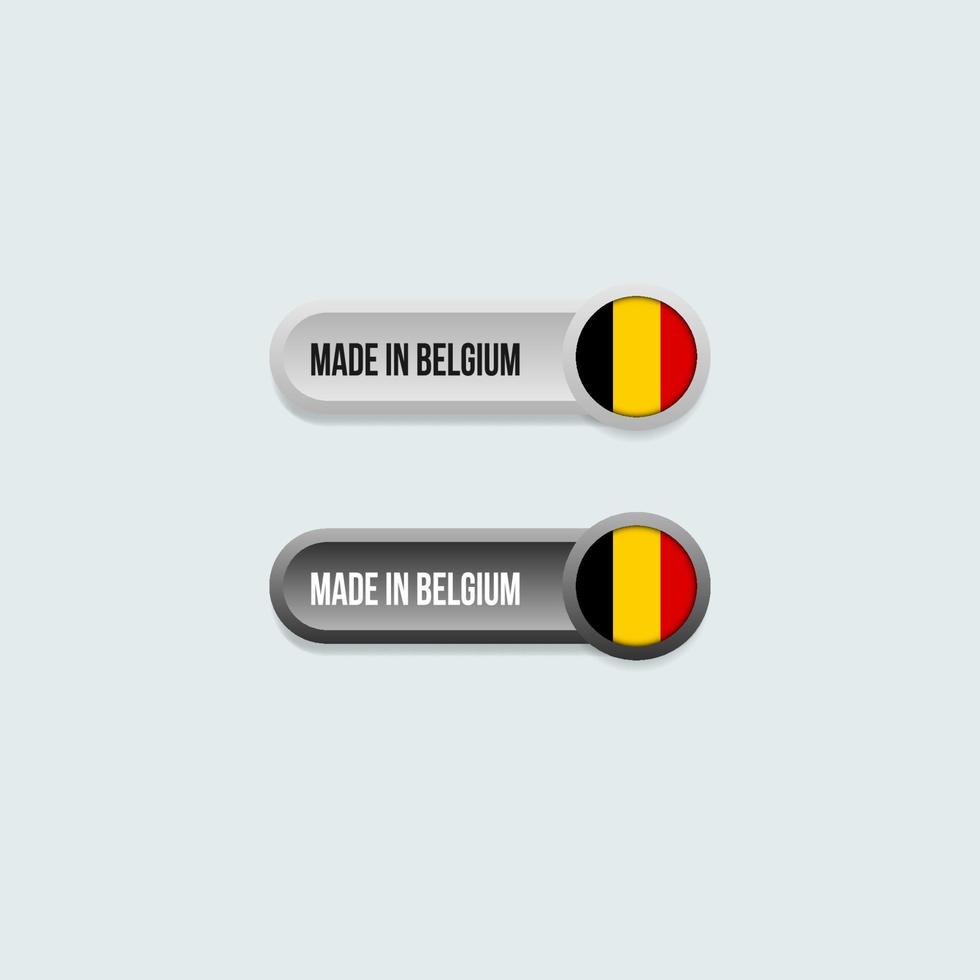 fatto nel Belgio etichetta per Prodotto confezione vettore