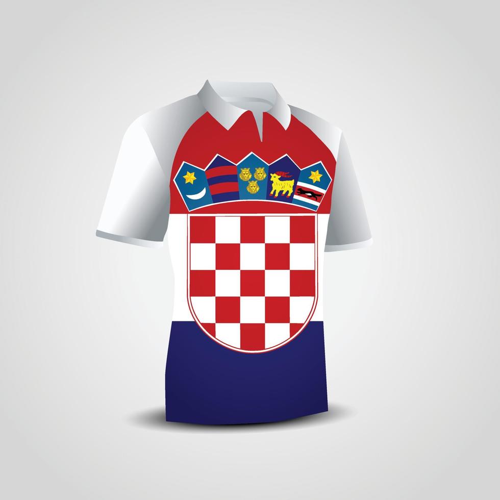 Croazia calcio camicia design vettore