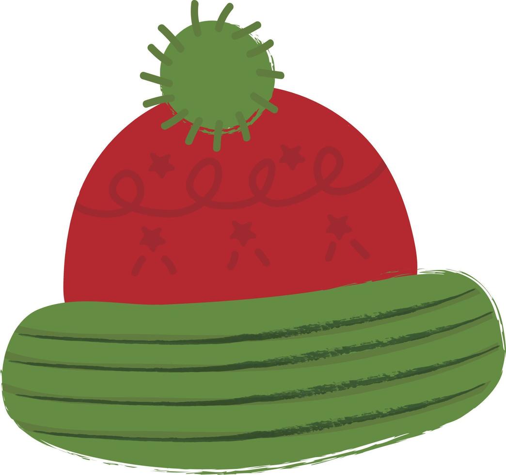 Natale cappello. ghirlande, bandiere, etichette, bolle, nastri e adesivi. collezione di allegro Natale decorativo icone vettore