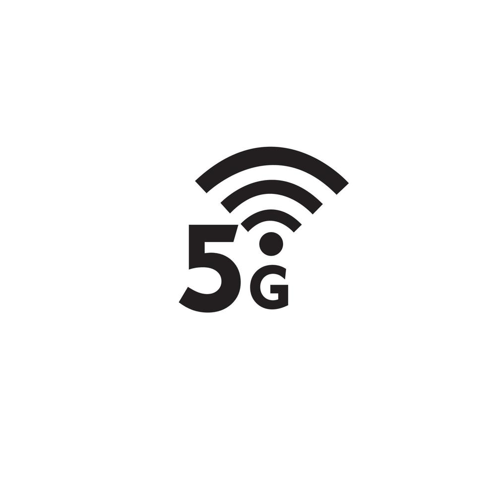 5g logo cartello vettore modello