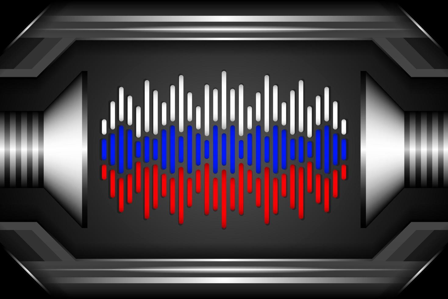 bandiera onda Russia nazione, battere onda bandiera, astratto geometrico sfondo. vettore