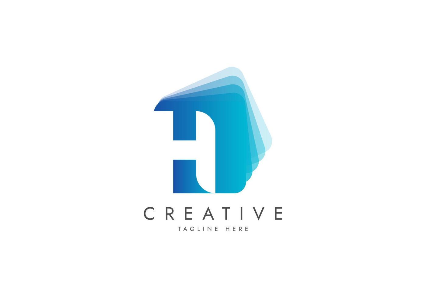 lettera h digitale media logo, isolato con mucchio di digitale Software dati, vettore modello logo.
