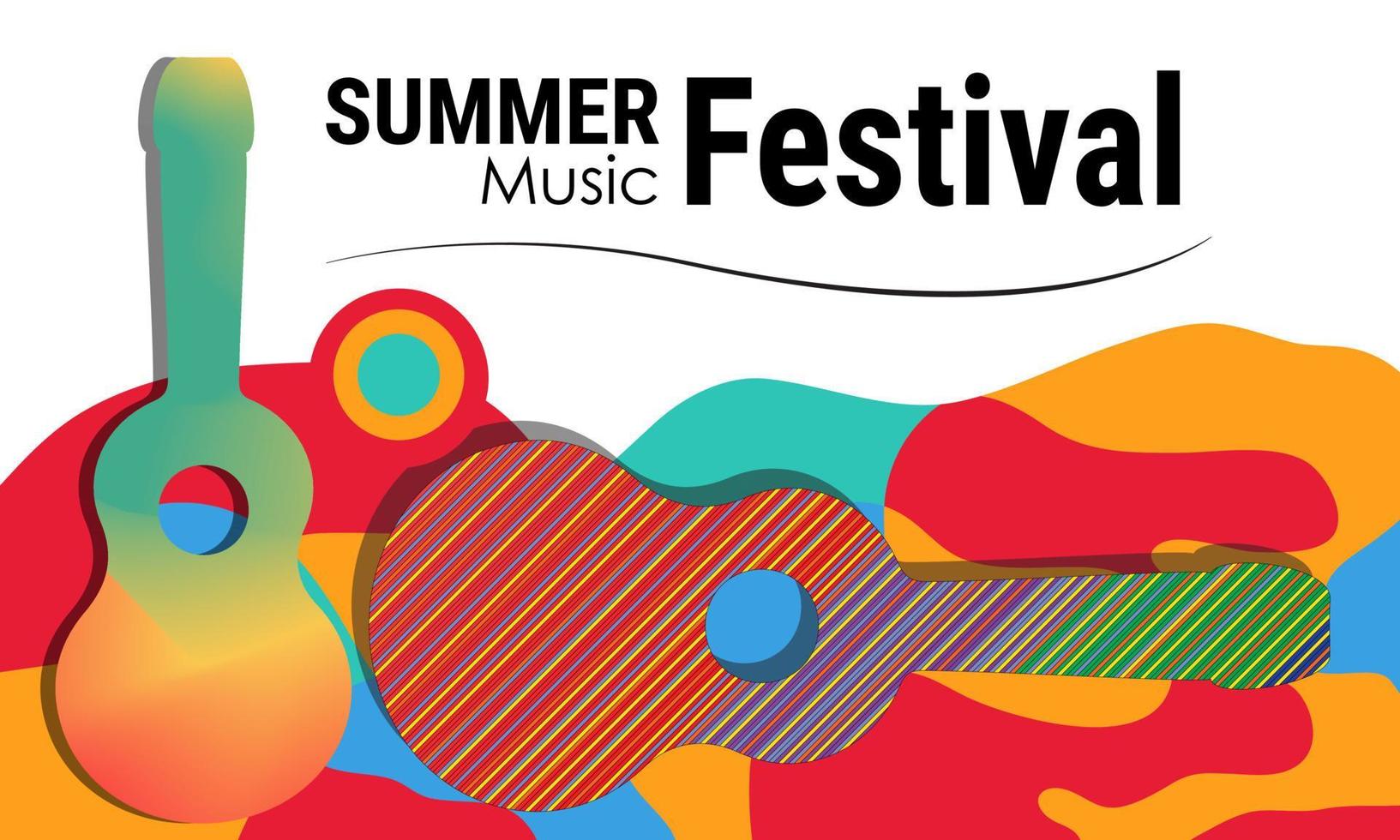 vettore illustrazione colorato estate musica Festival striscione. sfondo vettore scorta. eps10