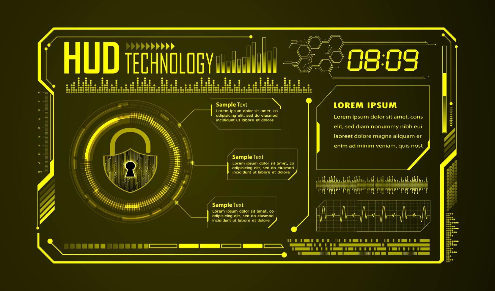 moderno hud tecnologia sfondo vettore