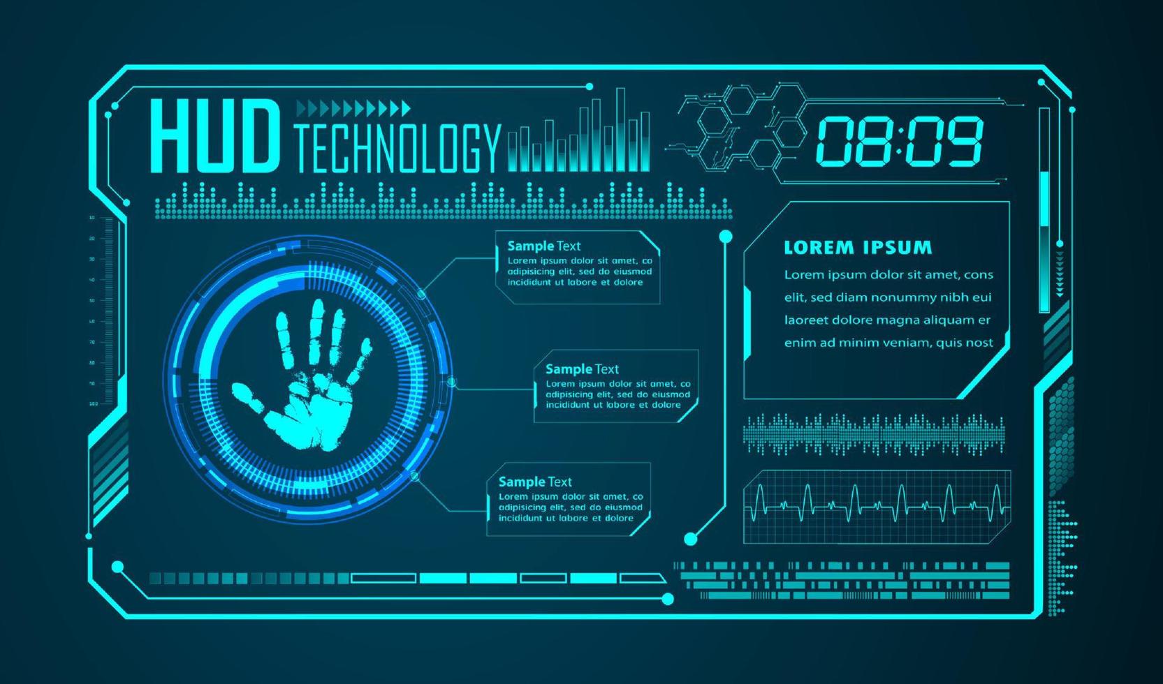 moderno hud tecnologia sfondo vettore