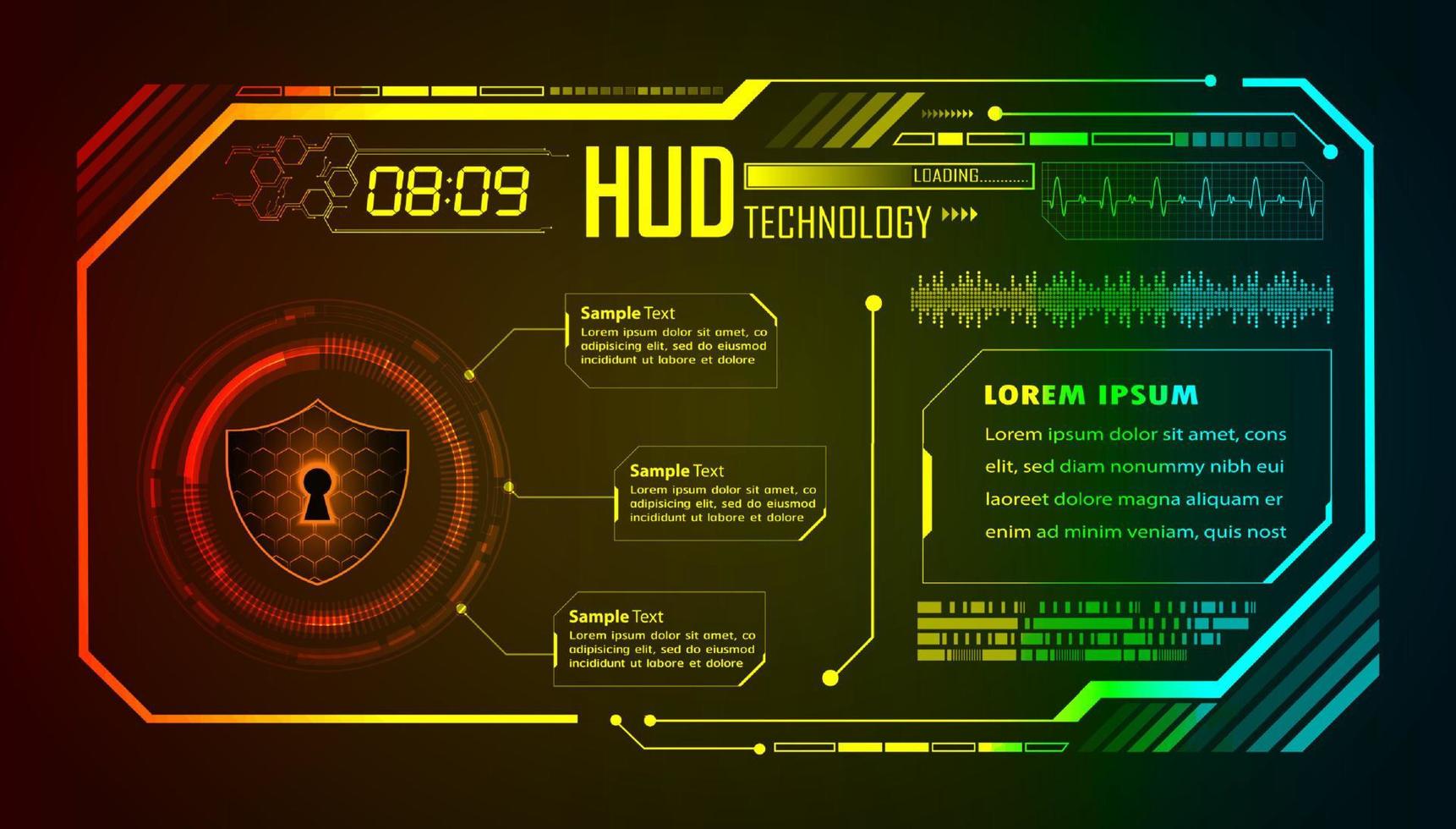 moderno hud tecnologia sfondo vettore