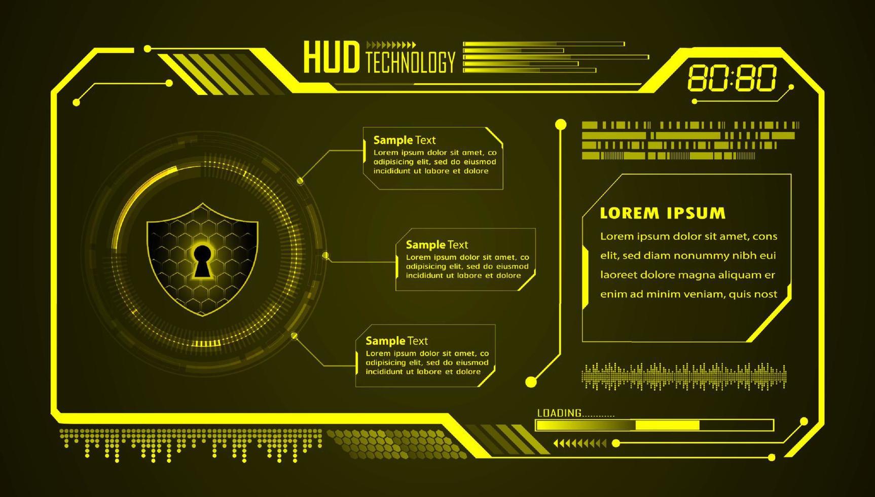 moderno hud tecnologia sfondo vettore