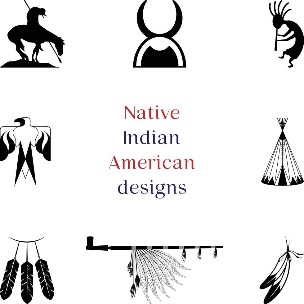 nativo indiano americano disegni vettore