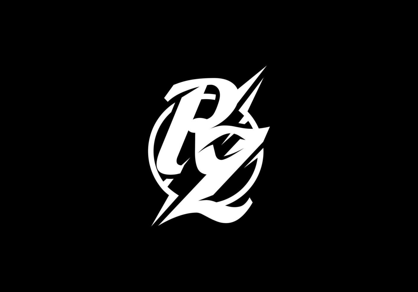lettera rz monogramma logo vettore
