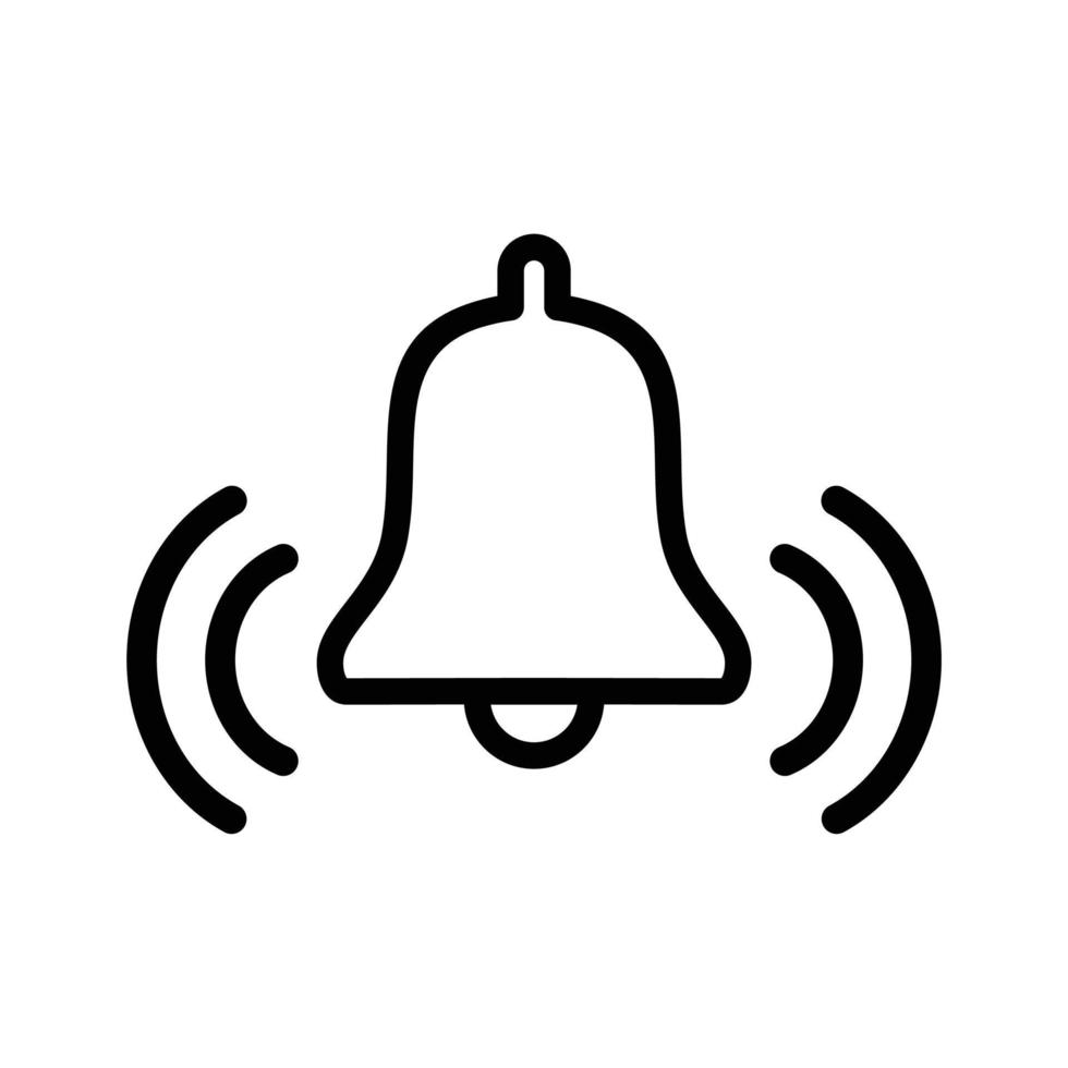 campana allarme schema icona vettore
