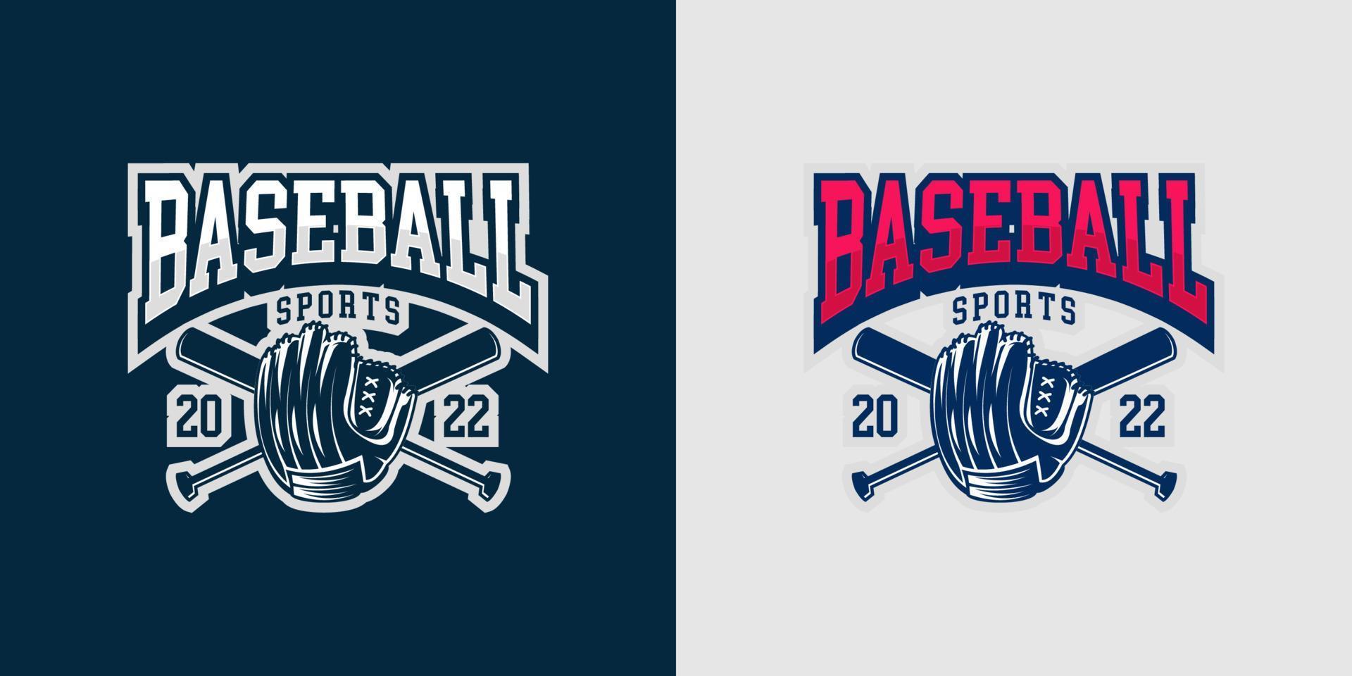 baseball logotipo modello. moderno logo e simbolo di sport. pipistrello bastone e casco concetto. vettore eps 10.