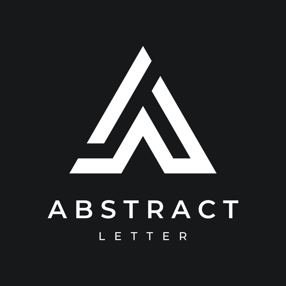 creativo astratto logo modello design elemento iniziale lettera un' geometrico o minimalista monogramma con di moda stile, moderno font. logo per attività commerciale, attività commerciale o identità carta, il branding e azienda. vettore