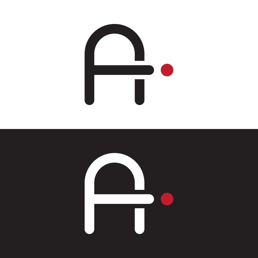 creativo astratto logo modello design elemento iniziale lettera un' geometrico o minimalista monogramma con di moda stile, moderno font. logo per attività commerciale, attività commerciale o identità carta, il branding e azienda. vettore