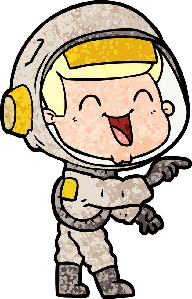 vettore astronauta ragazzo personaggio nel cartone animato stile