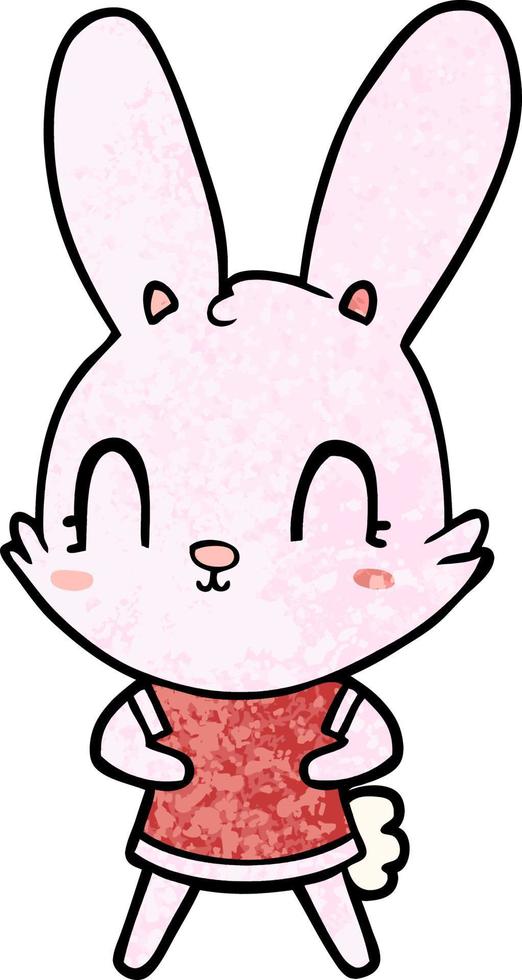 vettore coniglio personaggio nel cartone animato stile