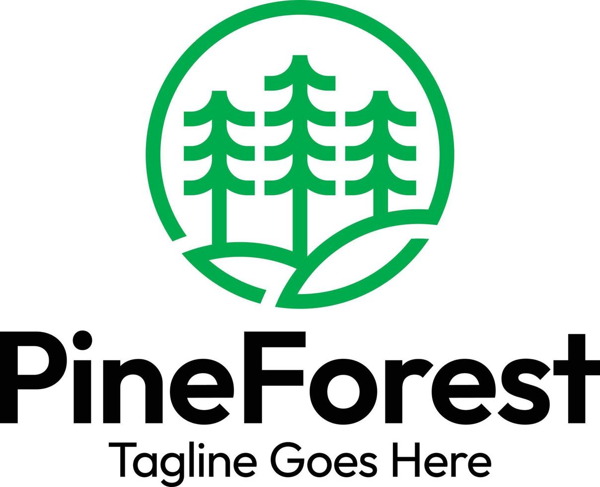 pino foresta logo vettore