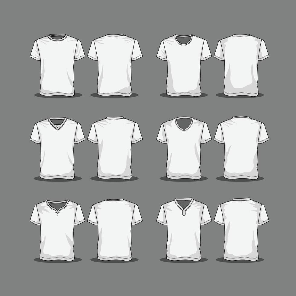 schema corto manica maglietta modello collezione vettore