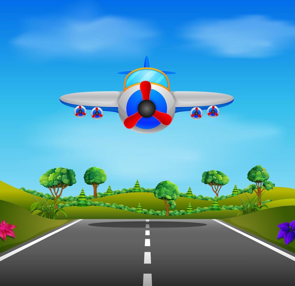 mostrando un' volante aereo atterraggio vettore