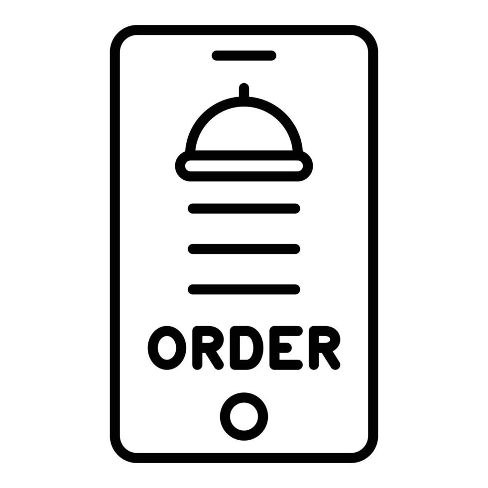 stile icona ordine online vettore