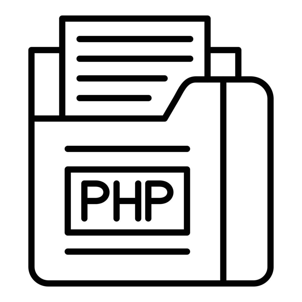 stile icona file php vettore