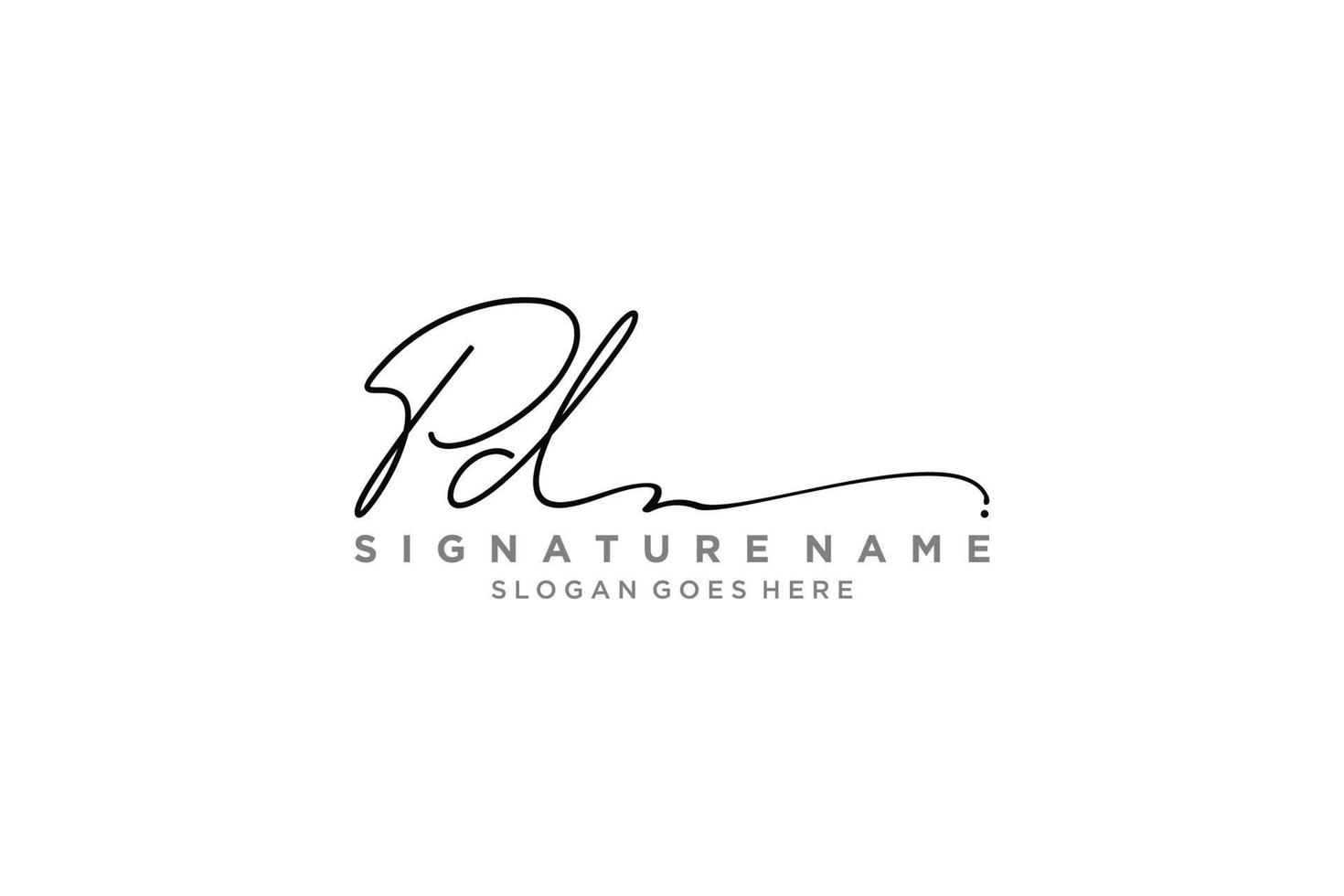 iniziale pd lettera firma logo modello elegante design logo cartello simbolo modello vettore icona