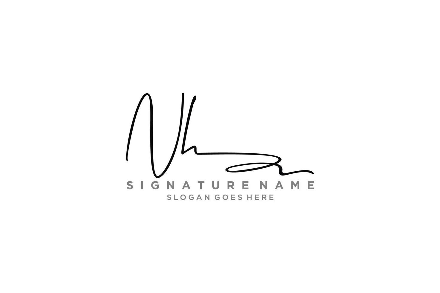 iniziale nh lettera firma logo modello elegante design logo cartello simbolo modello vettore icona