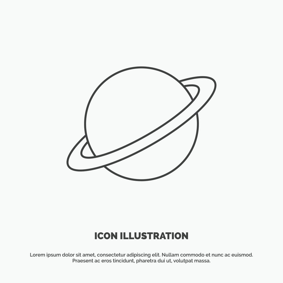 pianeta. spazio. Luna. bandiera. Marte icona. linea vettore grigio simbolo per ui e ux. sito web o mobile applicazione
