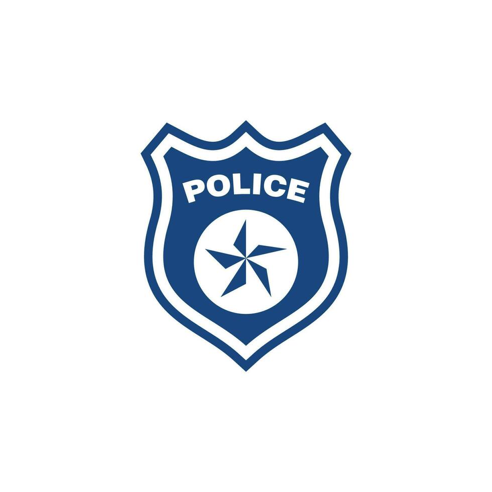 illustrazione del disegno dell'icona di vettore della polizia