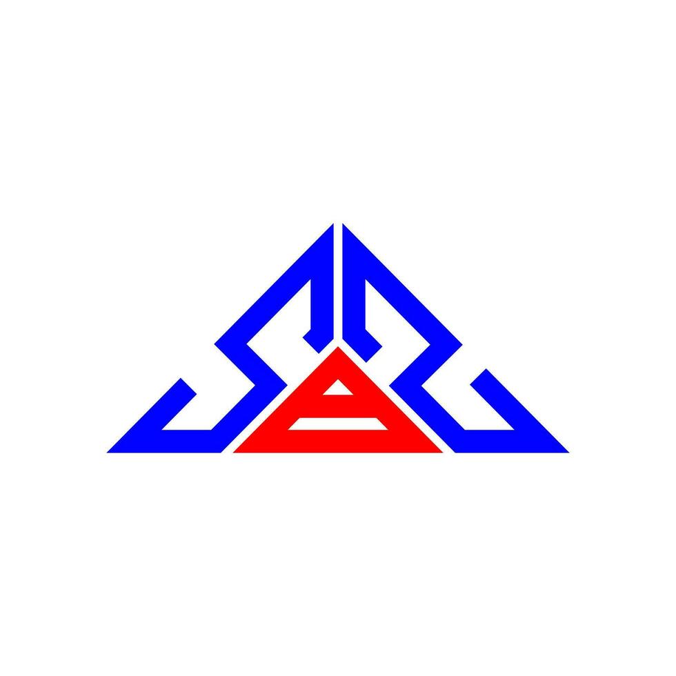 sbz lettera logo creativo design con vettore grafico, sbz semplice e moderno logo nel triangolo forma.