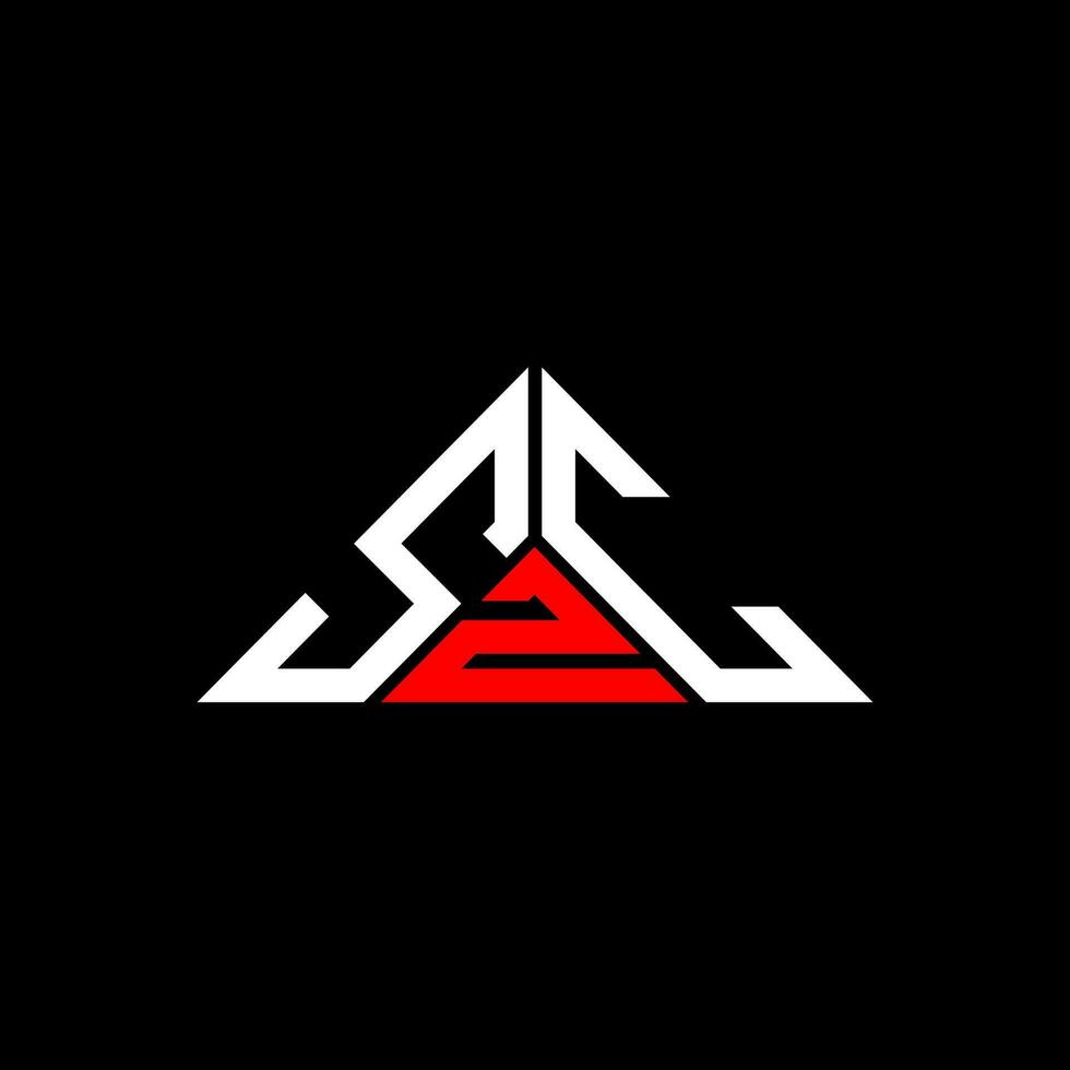 szc lettera logo creativo design con vettore grafico, szc semplice e moderno logo nel triangolo forma.