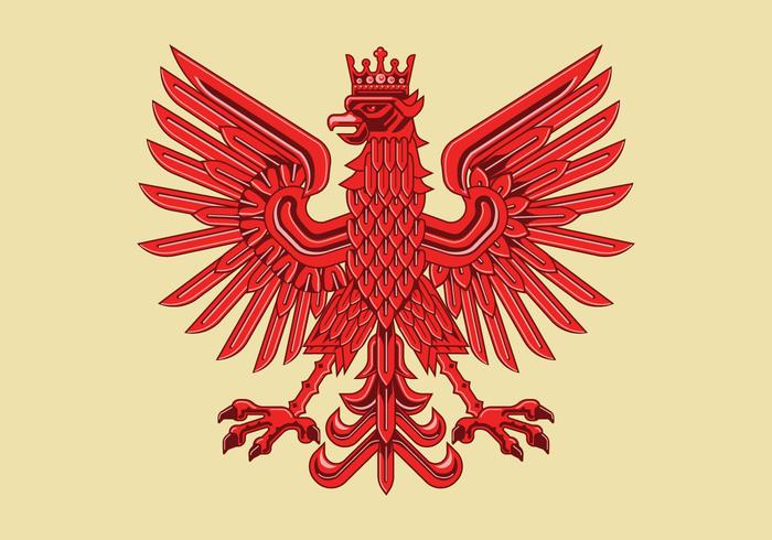 Disegno Art Deco di sorprendente stemma polacco vettoriale