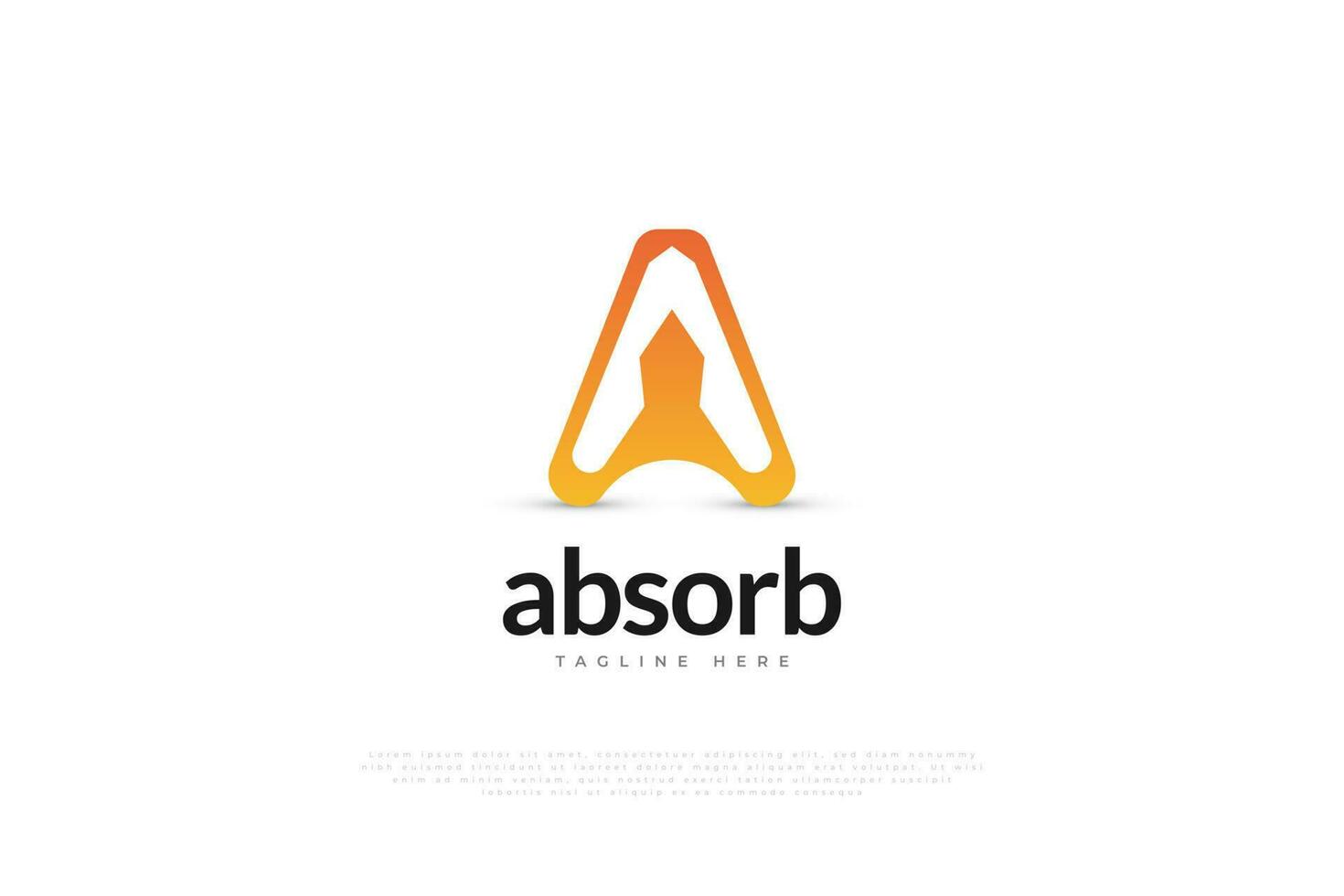 astratto lettera un' logo design con negativo spazio concetto nel arancia pendenza stile. aa iniziale logo con moderno e futuristico concetto vettore