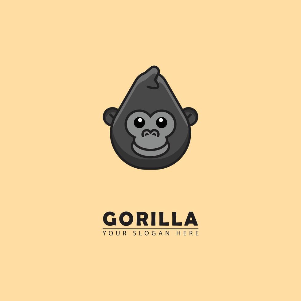 astratto vettore gorilla testa logo icona.