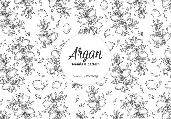 Argan Vector Seamless Pattern
