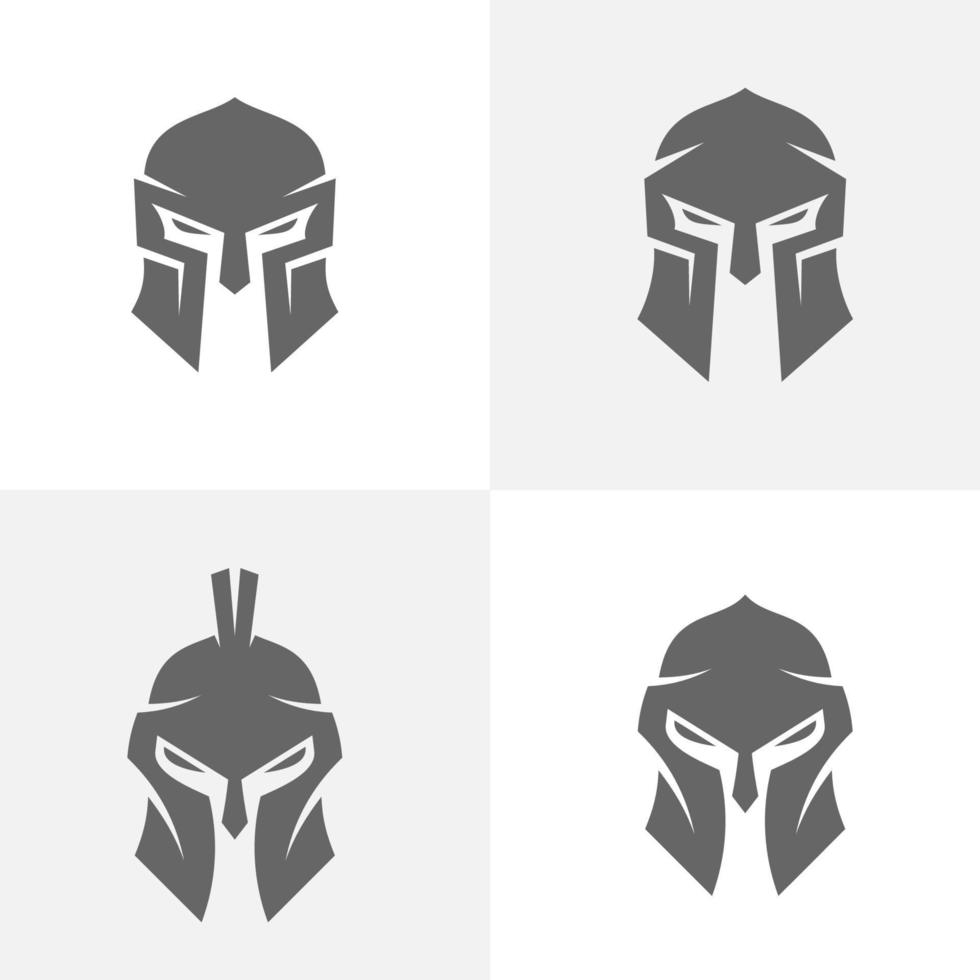 impostato di spartano logo design modello ,casco logo design concetto ,vettore illustrazione vettore