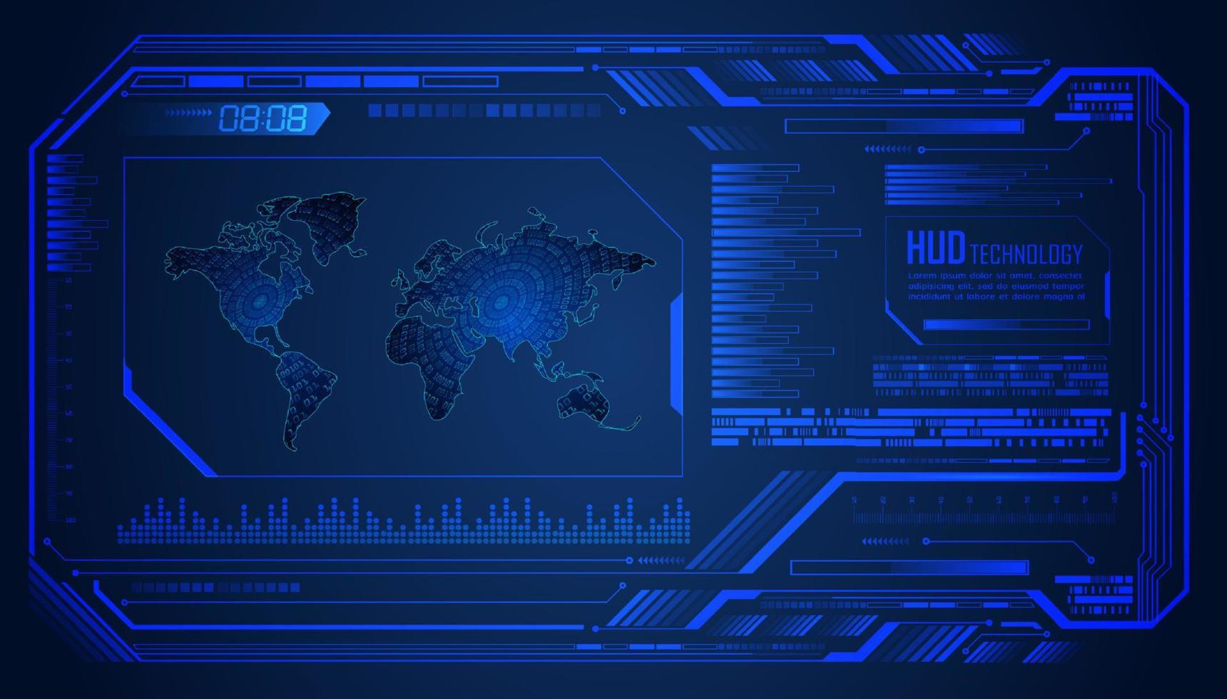 moderno hud tecnologia sfondo vettore