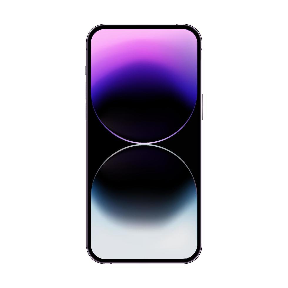 nuovo mobile Telefono modello nel 2022 pendenza viola tono nero telaio è un' popolare mobile Telefono il maggior parte popolare nel il mondo vettore