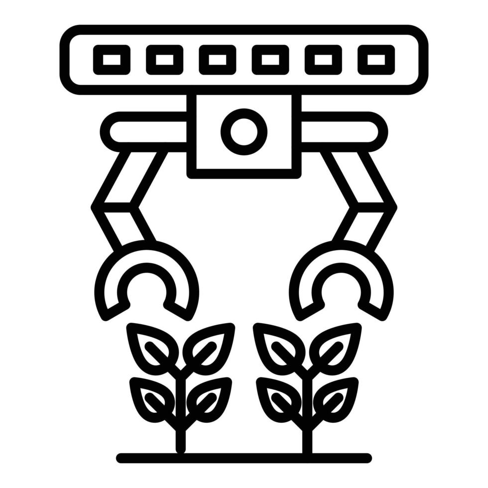 agricolo robot icona stile vettore