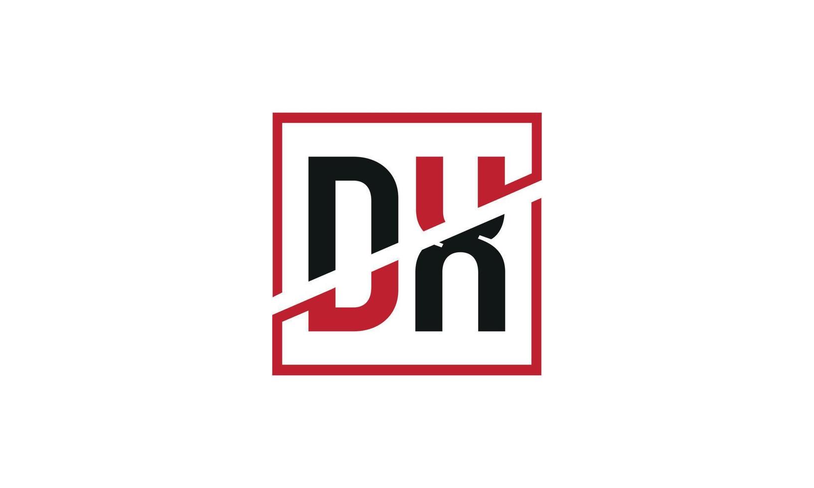 dk logo design. iniziale dk lettera logo monogramma design nel nero e rosso colore con piazza forma. professionista vettore