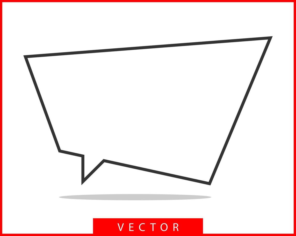 parlare bolla discorso icona. vuoto vuoto bolle vettore design elementi. Chiacchierare su linea simbolo modello. dialogo Palloncino etichetta silhouette.