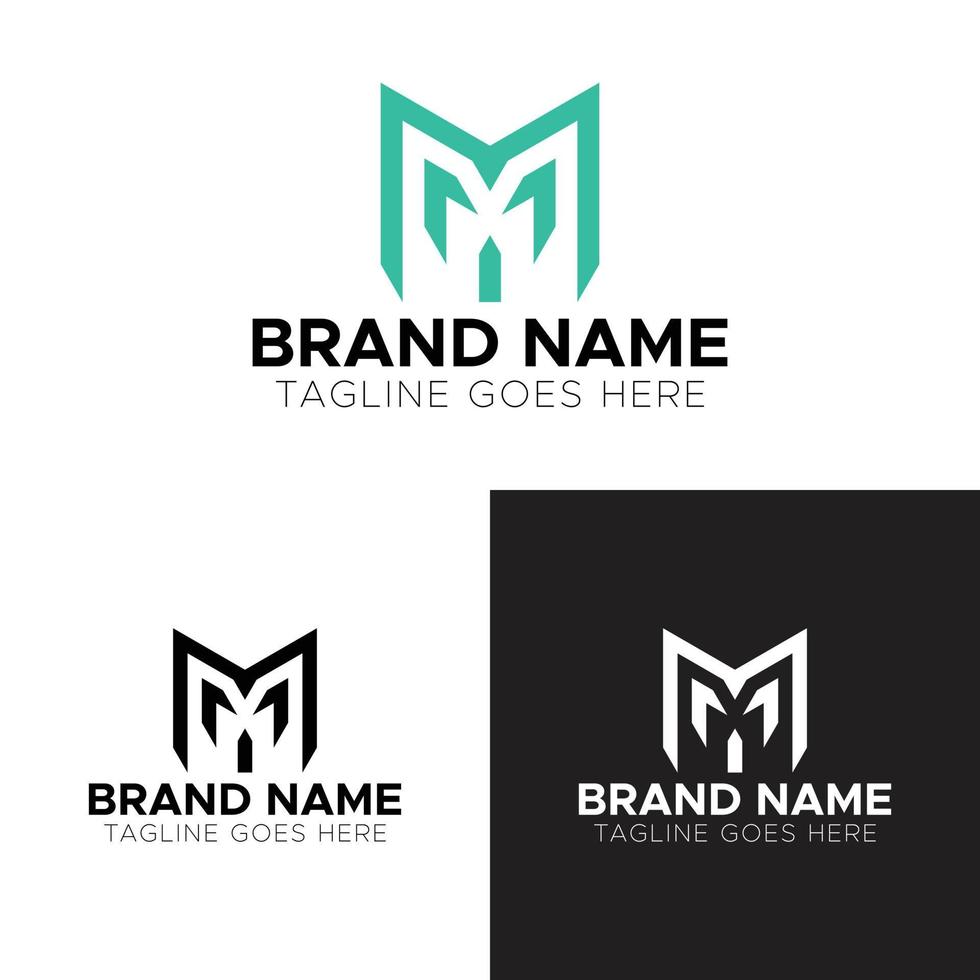 lettera m logo design. il branding identità aziendale vettore m icona e logo.