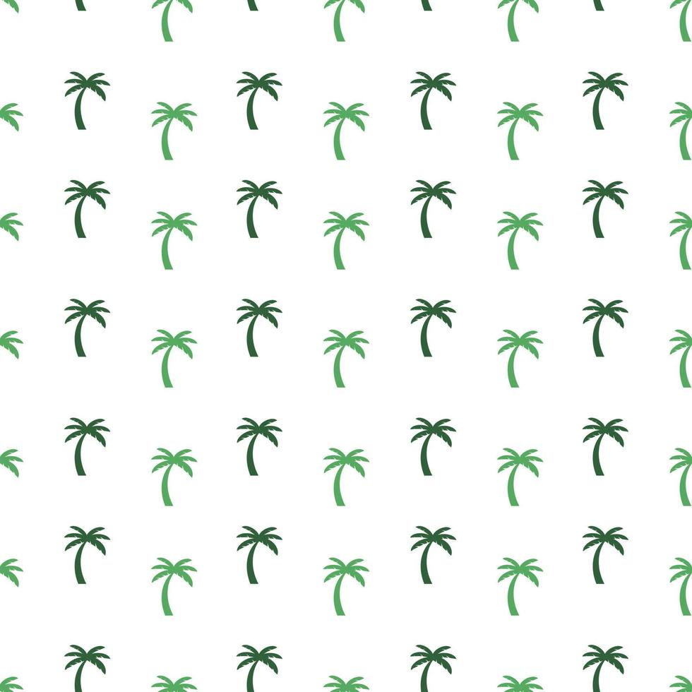 palma alberi, senza soluzione di continuità modello, vettore. modello con verde palme su un' bianca sfondo. vettore