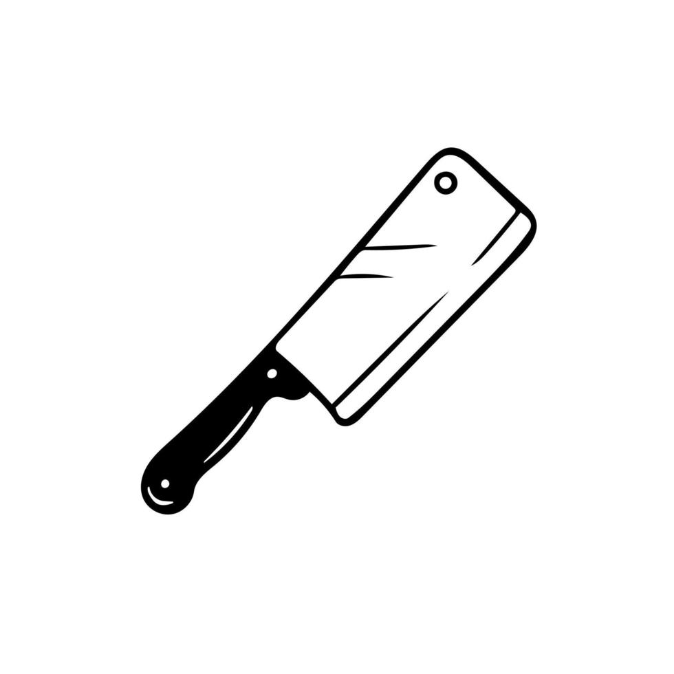 coltello cucina capocuoco scarabocchio mano disegnato, schizzo stile illustrazione icona vettore